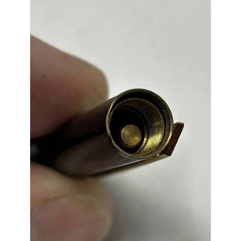Vintage Fisher Space Pen Black Lacquer Gold Trim Ballpoint Pen PR4F USA Working